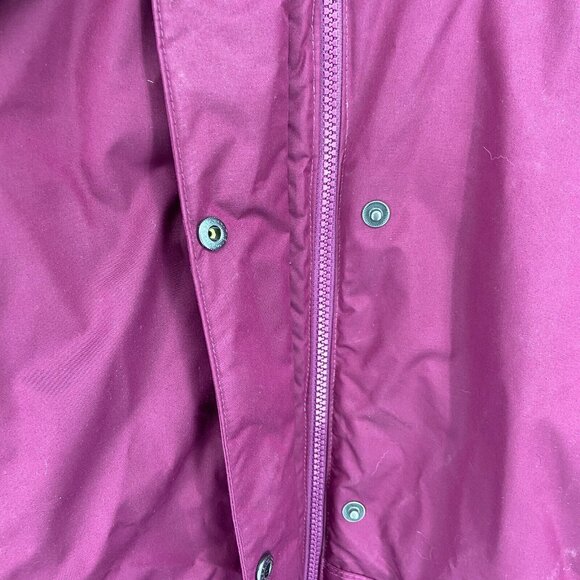 LL Bean Women 1X Baxter State Parka Coat Pink Full Zip Hood 650 Goose Down Fill - Picture 3 of 9